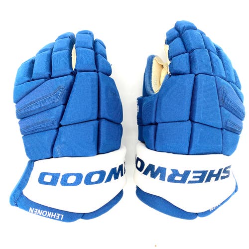 Used SherWood Rekker Element One Gloves 14" Pro Stock - Arturri Lehkonen - Colorado Avalanche (NHL)