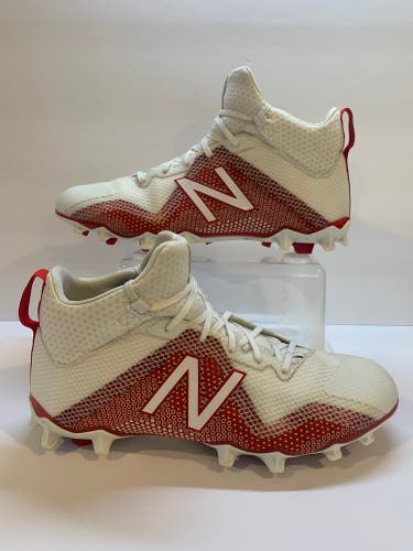 New Balance Freeze Lacrosse Cleats Size 10.5 Mid Red White