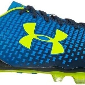 Under Armour Speed Force FG JR Soccer Cleats Electric Blue Yellow US Size 3.5Y
