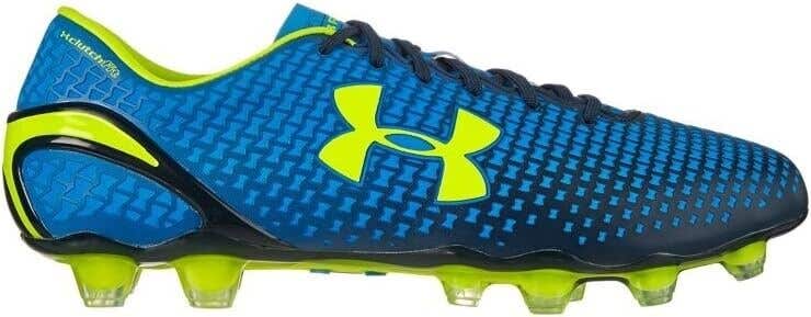 Under Armour Speed Force FG JR Soccer Cleats Electric Blue Yellow US Size 3.5Y