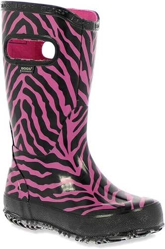 Bogs Toddlers Rainboots Zebra Pink Multi - Size 1 Kids - MSRP $50