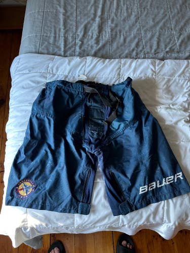 Blue Used Large Bauer Pro Stock Team Pant Shell