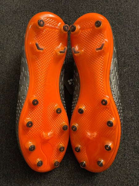 CHARLY ASSAULT FIRM GROUND GREY/ORANGE SOCCER CLEATS SIZE 10 CHARLY ASSAULT FIRM GROUND GREY/ORANGE SOCCER CLEATS SIZE 10  main image 2