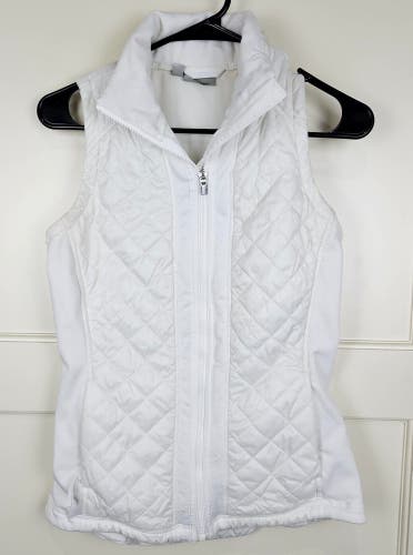 Athleta Rock Springs Quilted Puffer Size: XS Vest Full Zip Pockets White