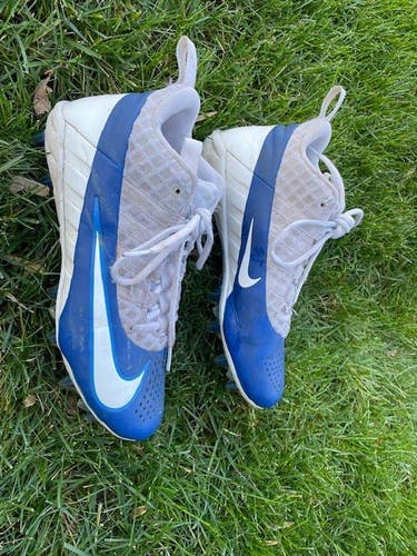 Blue & White Used Molded Cleats Nike Low Top