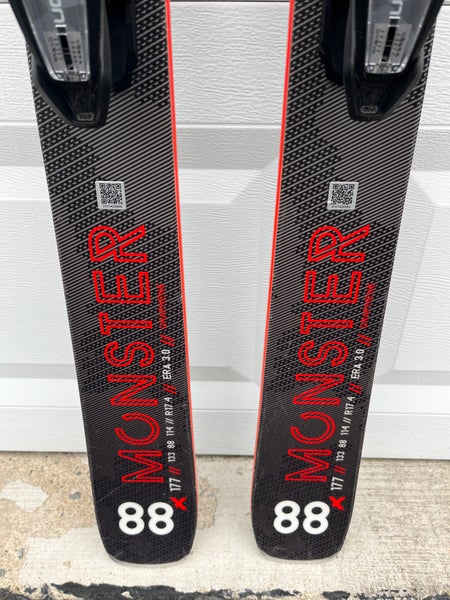 Used 2021 HEAD Monster 88x skis 177cm with Marker Griffon 13ID