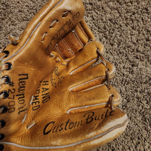 Newport #2700 Baseball Glove 9" Hand Formed Custom Built Leather Glove. Deep Soft Pocket