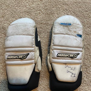 Used RARE White Slytech Mittens