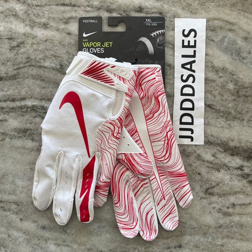 Nike Vapor Jet 5.0 Football Gloves Red White Wide Receiver Men's Size 2XL NWT