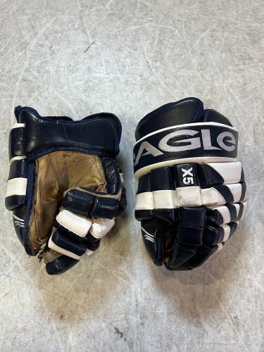 Navy and Blue Eagle Leather Gloves 13”