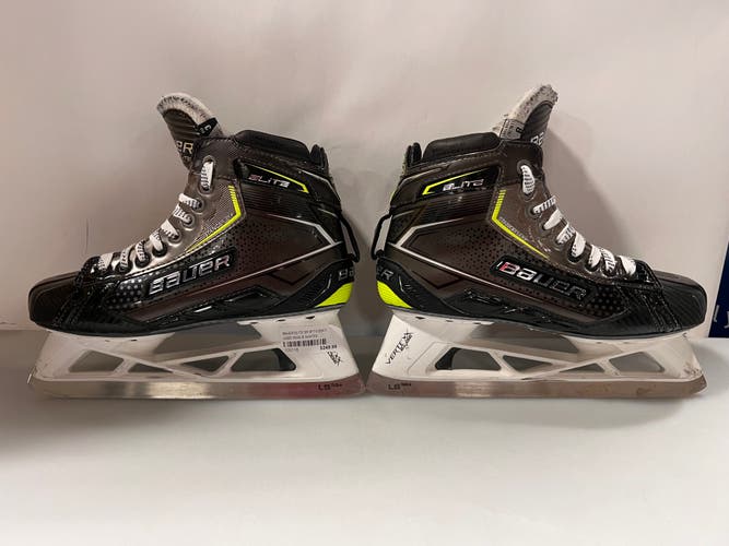 Senior Used Bauer Elite Hockey Goalie Skates Size 8 fit 3