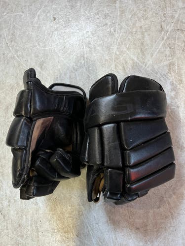 Black All Leather Eagle Gloves 14”