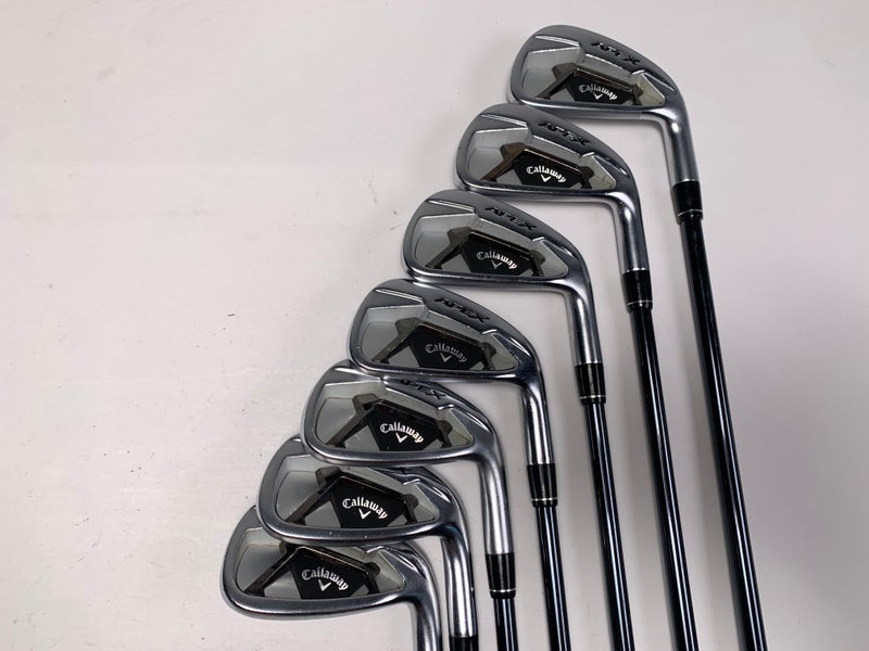 Callaway Apex 21 Iron Set 4-PW UST Mamiya Recoil Dart F4 Stiff Graphite Mens RH