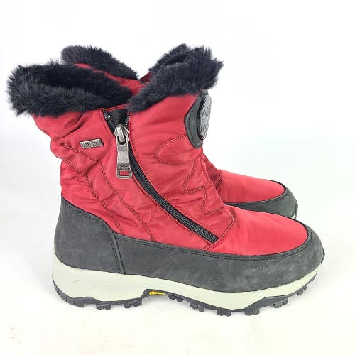 Pajar Tiare Nylon Red Winter Waterproof Boots Women's Size 7-7.5 NEW