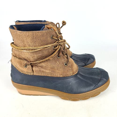 Sperry Saltwater Wedge Tide Lace-up Leather Waterproof Duck Boot Women's 9M
