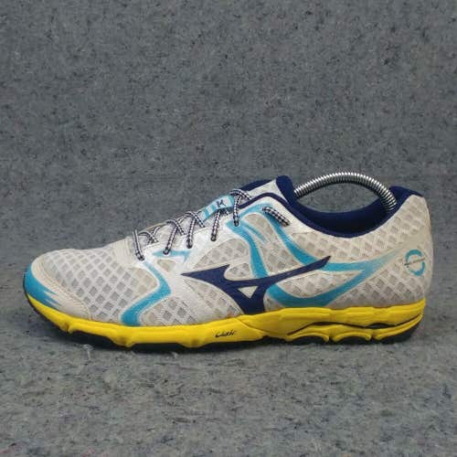 Mizuno Wave Hitogami Womens 11 Running Shoes Trainers Low Top White Blue