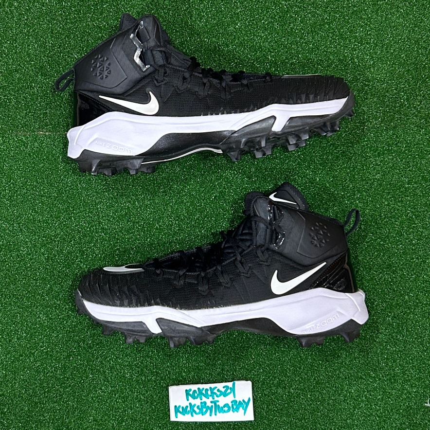 Nike Force Savage Pro Shark Football Cleats Black 923311-010 Mens size 14 Promo