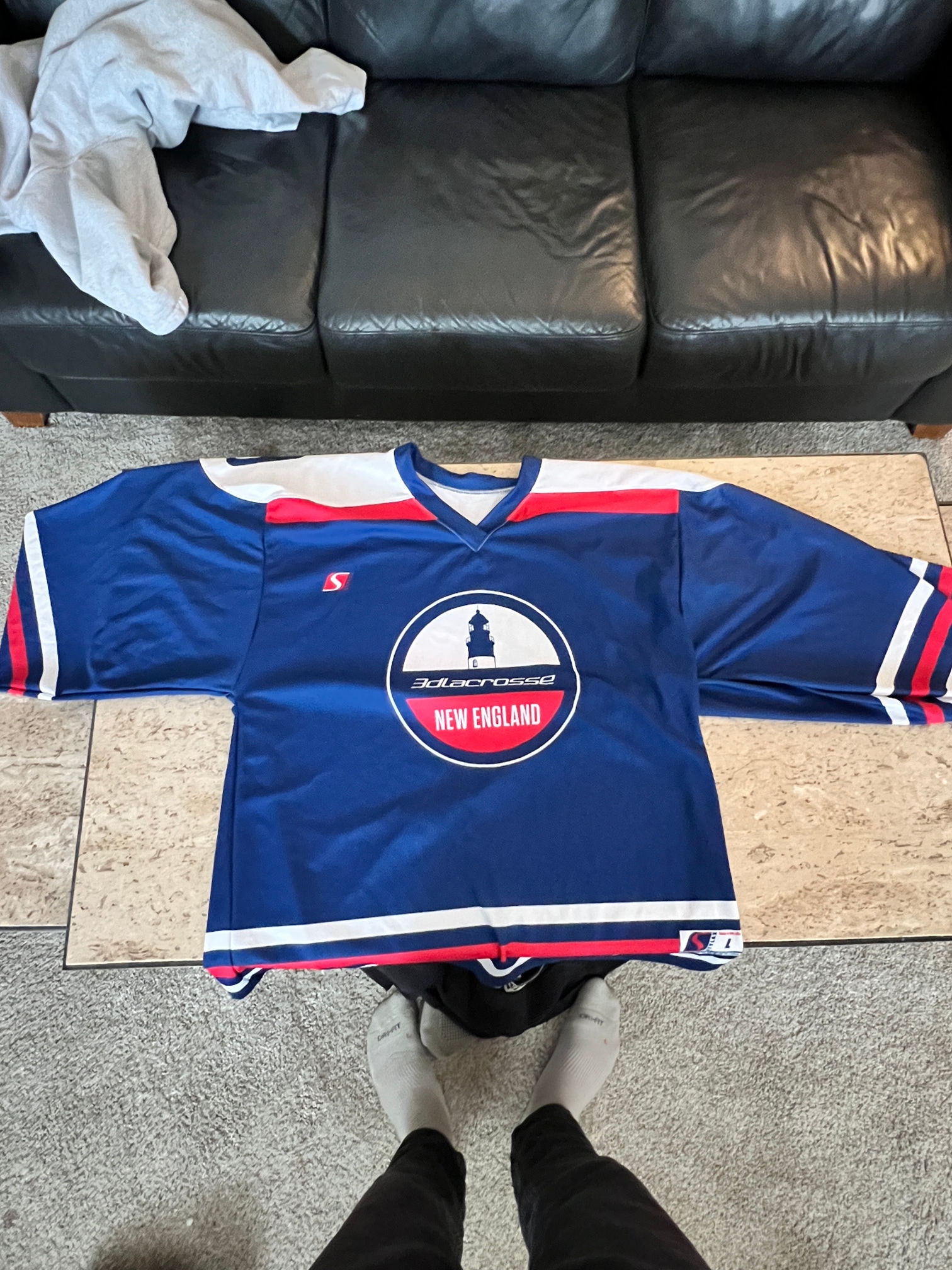 3d New England Box Lacrosse Sweater/Jersey #7