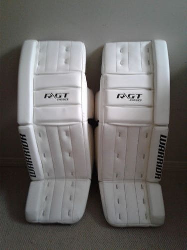 Used 33" Warrior Rituall GT Pro Goalie Leg Pads Pro Stock
