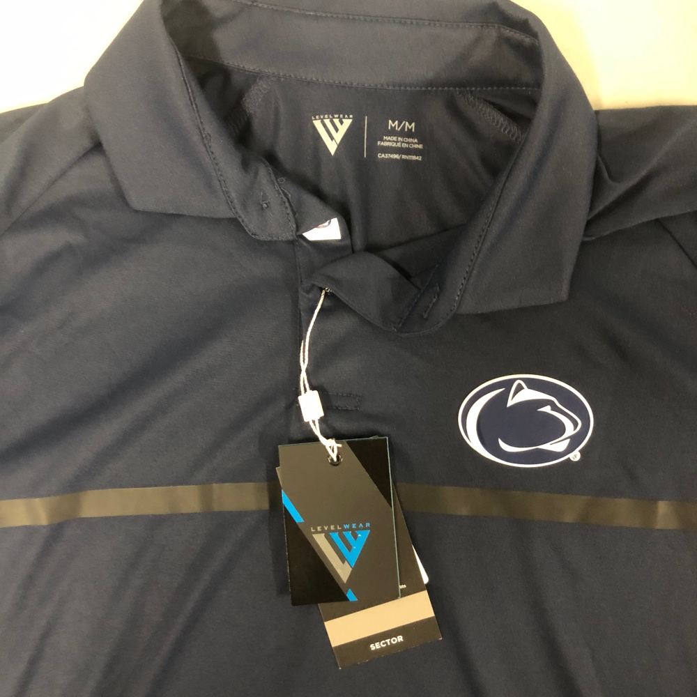 Penn State mens medium blue golf shirt