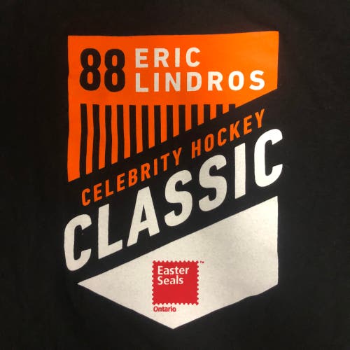 Eric Lindros mens medium black tshirt