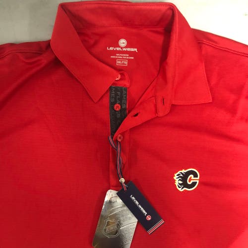 Calgary Flames XXL red golf shirt