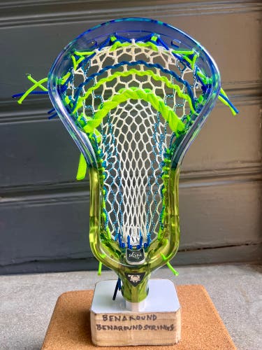 (ONLY) ECD Ion Dyed BLUE & GREEN (NO SHAFT) - Pro Strung W/ Hero 3.0 Semi Soft