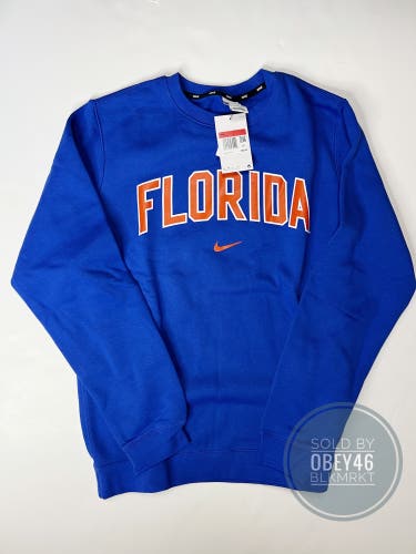 Nike Florida Gators Crewneck Fleece Royal Blue Sweater
