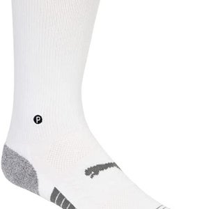 NEW Puma Tech Crew Bright White Mens Large (9-13) Golf Socks