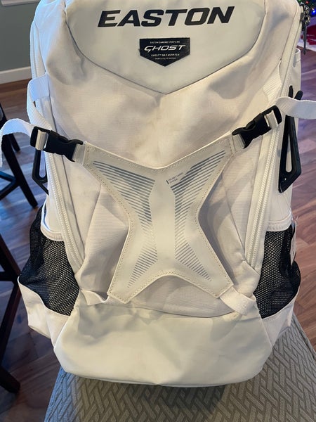 Used Easton Ghost Bat Backpack Bag - White