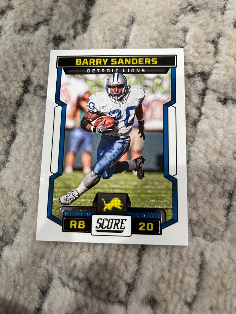 Barry Sanders “score” card