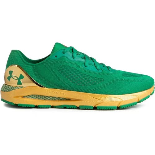 Under Armour Mens Notre Dame HOVR Sonic 5 Size 13 Green Yellow Running Shoes New