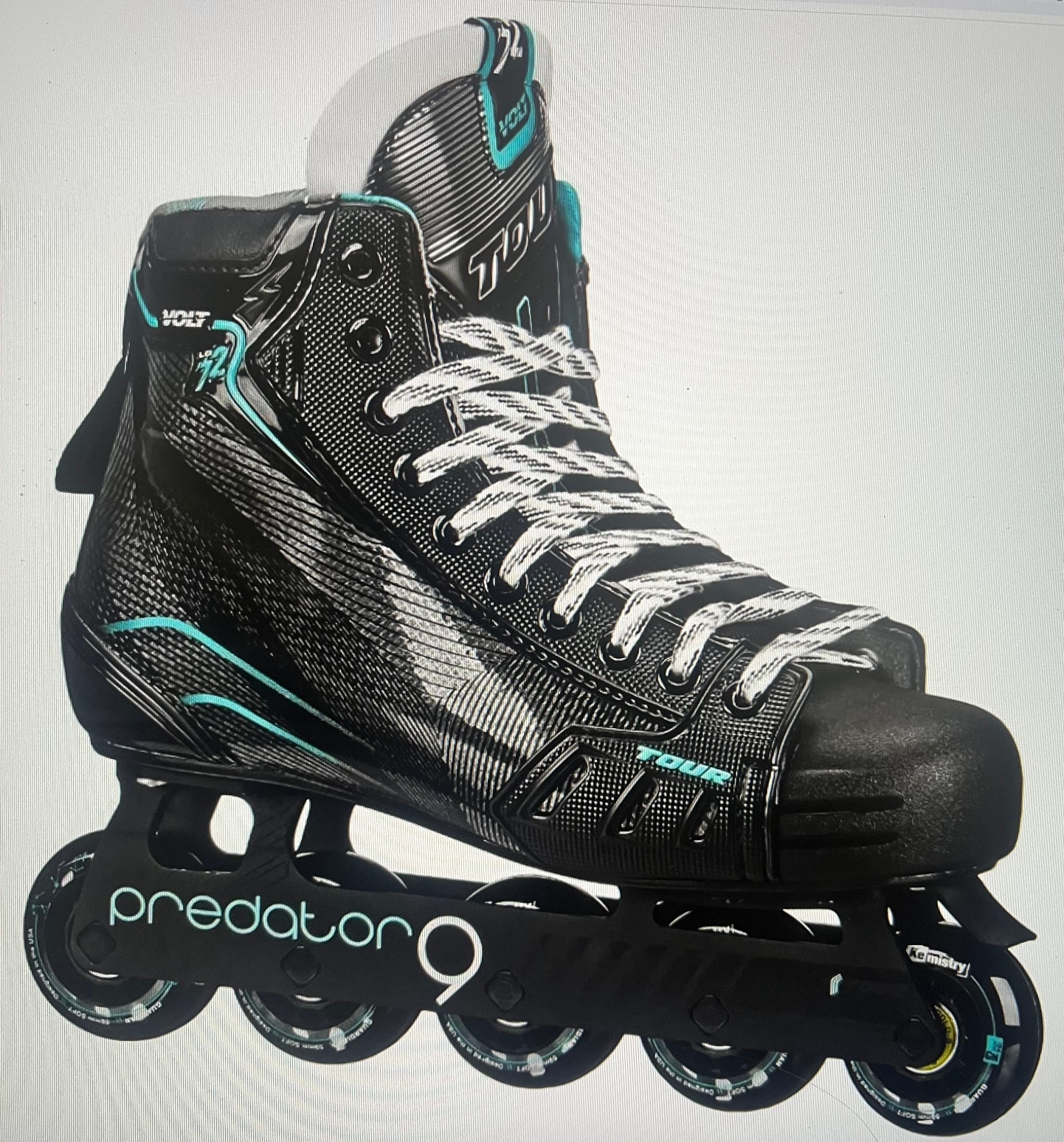 Brand New Tour Volt LG72 Roller Hockey Goalie Skates Inline