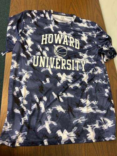 Howard University Blue Camouflage New Large Men's Russell Athletic Shirt