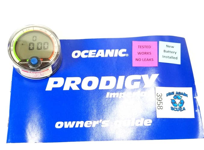 Oceanic Prodigy Scuba Dive Computer Puck Module + Manual                   #3958
