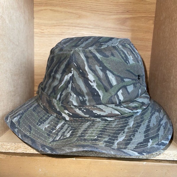 Vintage 90s Realtree Camo Safari Bucket Hat Hunting Fishing Cap USA Size  Large L
