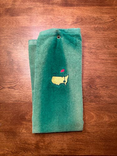 Rare Masters Golf Augusta National Green Tri-Fold Towel