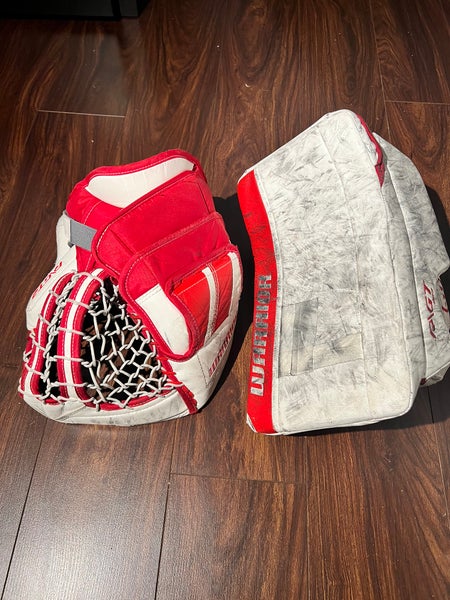 Warrior R/GT2 Hockey Goalie Glove and Blocker Senior