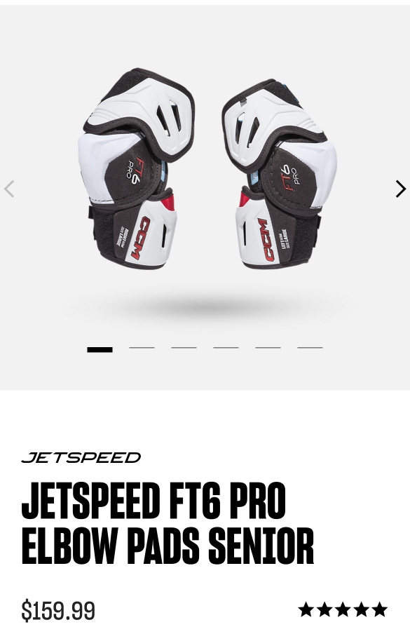 New Extra Large CCM Jetspeed ft6 Pro Elbow Pads
