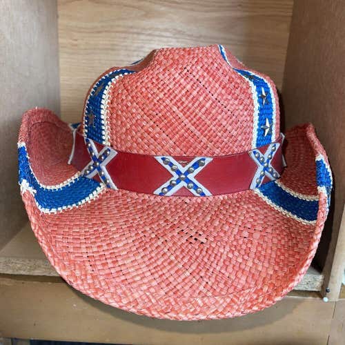 Vintage Bullhide Cowboy Hat Patriotic Flag Size Large L