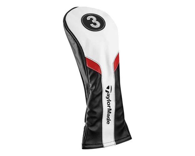 NEW TaylorMade Universal White/Black/Red 3 Fairway Wood Headcover