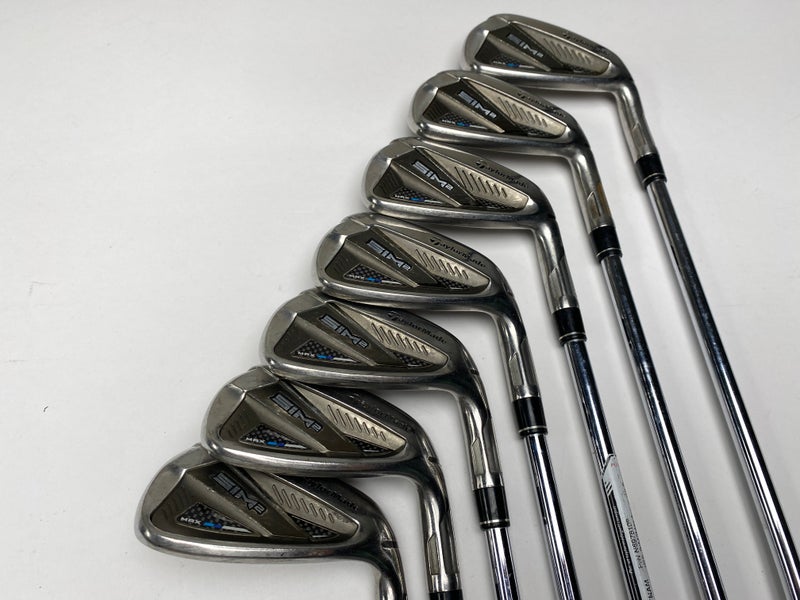 Taylormade SIM2 MAX Iron Set 5-PW+AW KBS Max MT 85g Stiff Steel RH +1/2"
