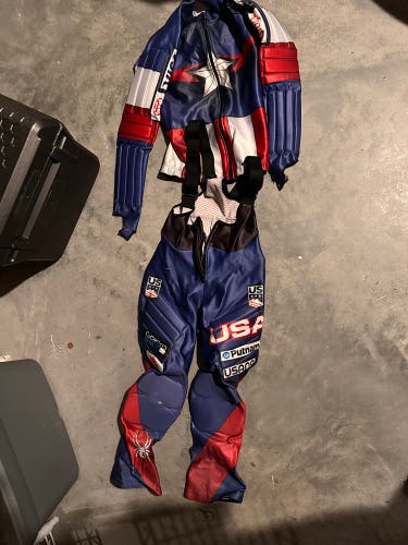 Used Large Two Piece Ski Suit FIS Legal