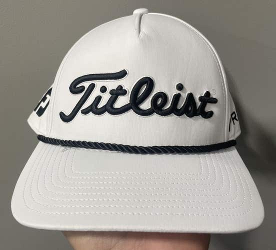 Titleist Tour Rope Cap TH23ATR Golf Men's 2023 Model Logo Adjustable White/Black
