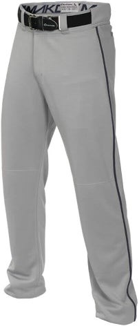 NWT Easton MAKO 2 Youth Piped Baseball Pants Grey Navy Size XXL (29"-30")
