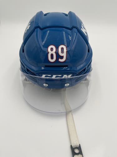 Game Used Colorado Avalanche CCM Tacks 910 Pro Stock Helmet Small #89