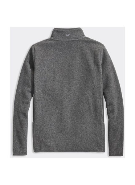 Vineyard Vines Womens Fleece Harbor Size Small Charcoal Quarter Zip Pullover NWT