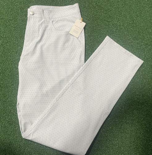 Peter Millar Golf Pants CS eb66 Seeing Double Skulls Print 34 x 32 Gray $160 NEW