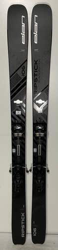 Used 2024 Elan 180cm Powder Ripstick 106 Black Edition Skis With Elan Attack 14 Bindings (SY1557)