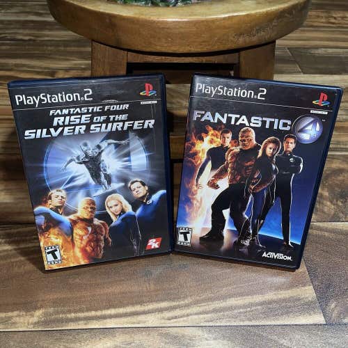 Fantastic 4 + Rise of the Silver Surfer PS2 Sony PlayStation 2 Video Game BUNDLE